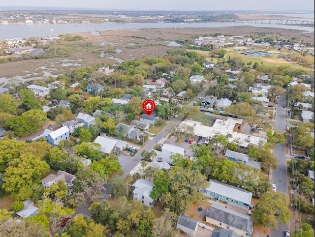 bird's eye view with a residential view