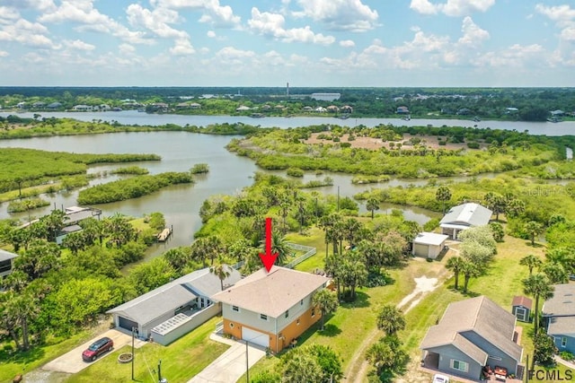 1951 N Daytona Ave, Flagler Beach, FL 32136 - drone / aerial view with a water view