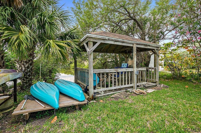 1951 N Daytona Ave, Flagler Beach, FL 32136 - view of yard with a gazebo
