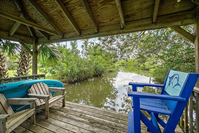 1951 N Daytona Ave, Flagler Beach, FL 32136 - view of dock with a water view