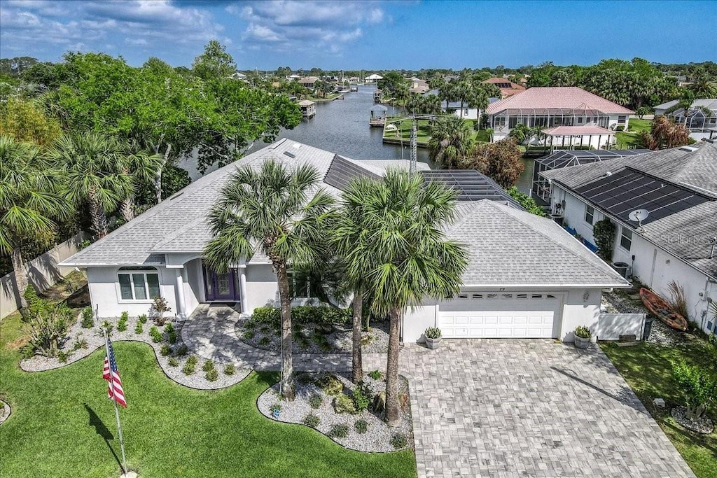 29 Collingwood Ln, Palm Coast, FL 32137 - aerial view with a water view
