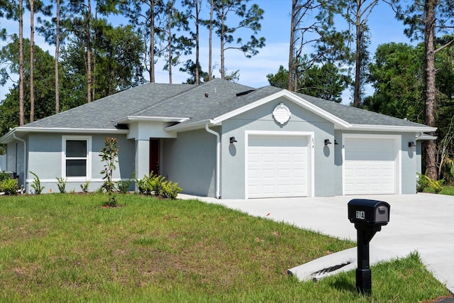 31 Secretary Trl, Palm Coast, FL 32164 - single story home with a front lawn, concrete driveway, stucco siding, and an attached garage