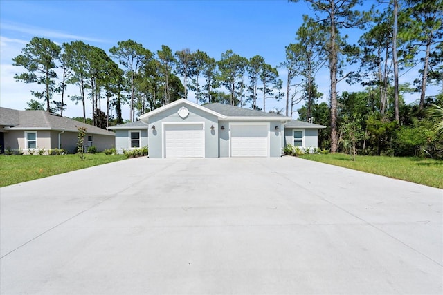 31 Secretary Trl, Palm Coast, FL 32164 - single story home with a front lawn, stucco siding, an attached garage, and concrete driveway