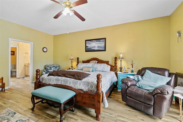 42 Buffalo Bill Dr, Palm Coast, FL 32137 - bedroom with light wood-style flooring, ceiling fan, and baseboards