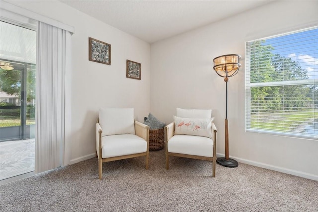 619 Grand Reserve Dr, Bunnell, FL 32110 - sitting room featuring baseboards and carpet floors