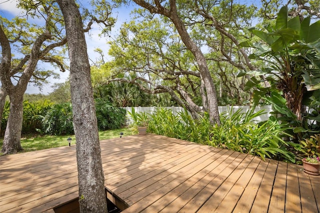 wooden terrace with fence