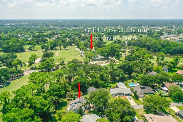 bird's eye view with a residential view