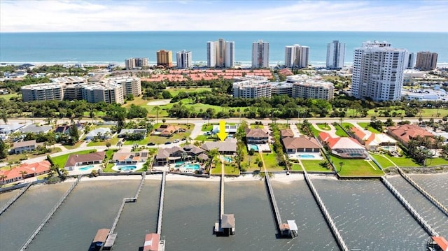 2924 River Point Dr, Daytona Beach, FL 32118 - birds eye view of property featuring a view of city and a water view