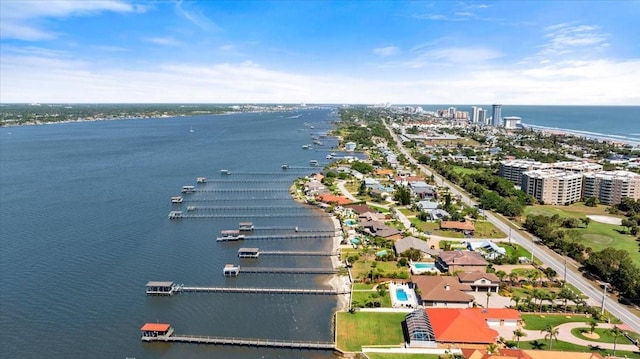 2924 River Point Dr, Daytona Beach, FL 32118 - birds eye view of property featuring a view of city and a water view