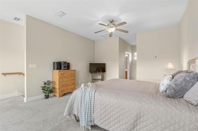 65 Heron Dr, Palm Coast, FL 32137 - carpeted bedroom featuring baseboards, a ceiling fan, and visible vents