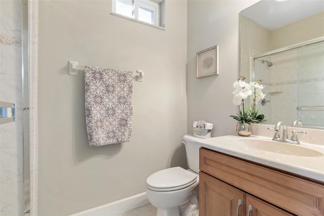 65 Heron Dr, Palm Coast, FL 32137 - full bathroom featuring toilet, a stall shower, and vanity