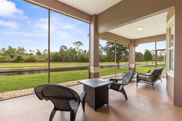 65 Heron Dr, Palm Coast, FL 32137 - sunroom with a water view