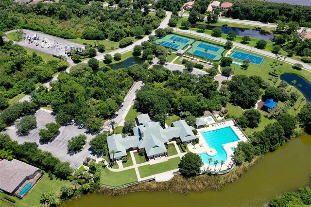 65 Heron Dr, Palm Coast, FL 32137 - birds eye view of property featuring a water view