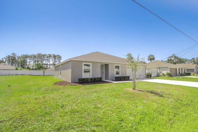 10 Post Oak Ln, Palm Coast, FL 32164 - ranch-style home featuring concrete driveway, a garage, and stucco siding
