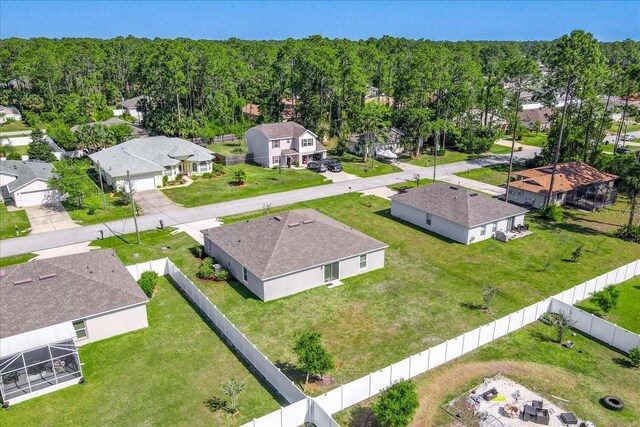 10 Post Oak Ln, Palm Coast, FL 32164 - aerial view of residential area featuring a heavily wooded area