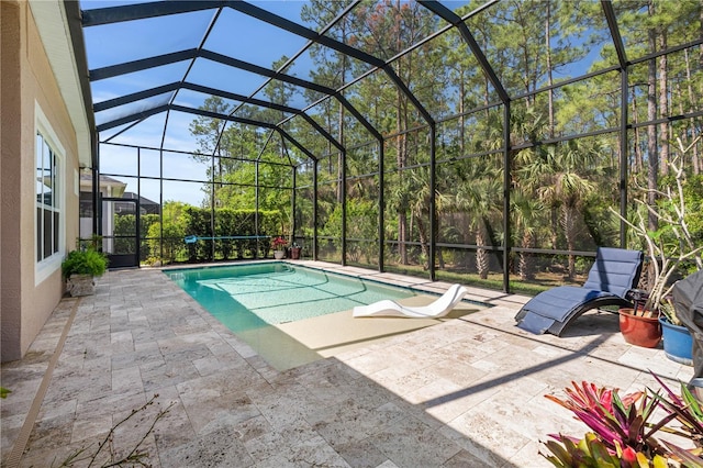 816 Creekwood Dr, Ormond Beach, FL 32174 - outdoor pool featuring a lanai and a patio