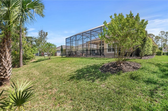 816 Creekwood Dr, Ormond Beach, FL 32174 - view of yard featuring a lanai