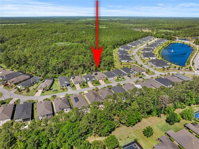 816 Creekwood Dr, Ormond Beach, FL 32174 - bird's eye view featuring a forest view, a water view, and a residential view