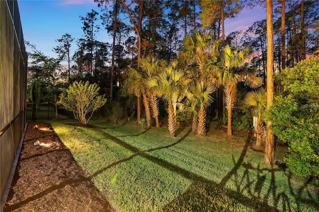 816 Creekwood Dr, Ormond Beach, FL 32174 - yard at dusk featuring fence