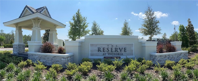 view of community sign