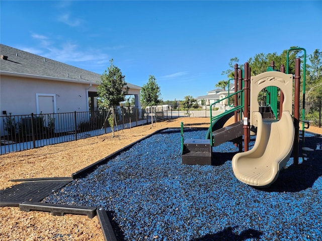 community play area featuring fence