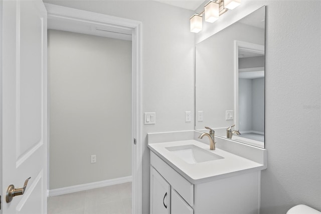 55 Ryan Dr, Palm Coast, FL 32164 - bathroom featuring vanity, baseboards, and tile patterned flooring
