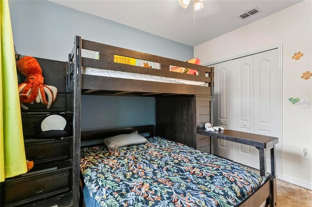 47 Raleigh Dr, Palm Coast, FL 32164 - bedroom with a closet and visible vents