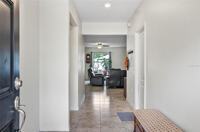 47 Raleigh Dr, Palm Coast, FL 32164 - corridor with light tile patterned floors and baseboards