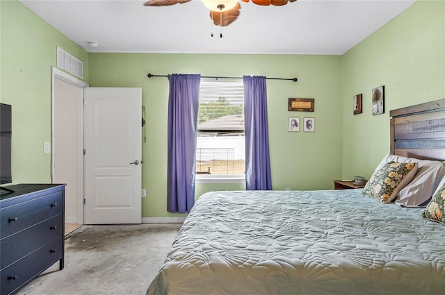 47 Raleigh Dr, Palm Coast, FL 32164 - bedroom featuring baseboards, visible vents, and ceiling fan