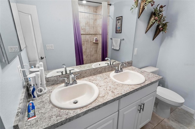 47 Raleigh Dr, Palm Coast, FL 32164 - full bathroom featuring toilet, a sink, and tile patterned floors