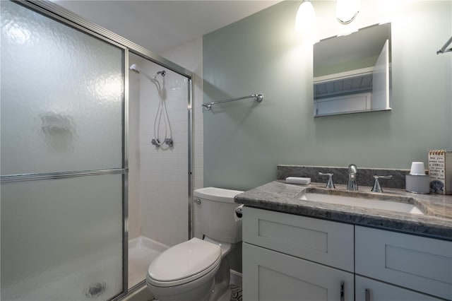 1155 Ocean Shore Blvd Unit 702, Ormond Beach, FL 32176 - bathroom featuring a shower stall, toilet, and vanity