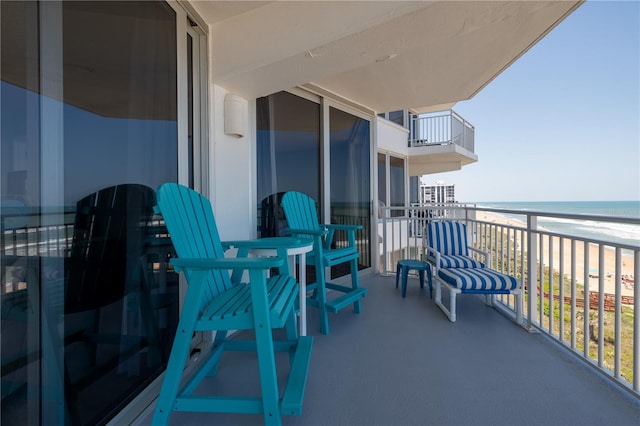 1155 Ocean Shore Blvd Unit 702, Ormond Beach, FL 32176 - balcony with a beach view and a water view