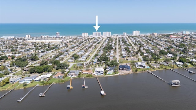 1155 Ocean Shore Blvd Unit 702, Ormond Beach, FL 32176 - drone / aerial view with a water view
