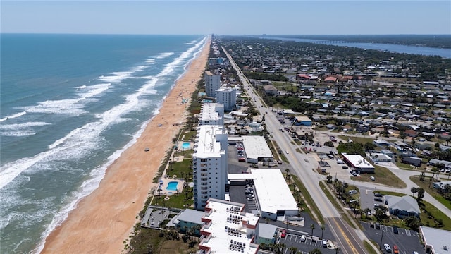 1155 Ocean Shore Blvd Unit 702, Ormond Beach, FL 32176 - bird's eye view featuring a beach view and a water view