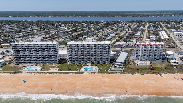 1155 Ocean Shore Blvd Unit 702, Ormond Beach, FL 32176 - aerial view featuring a beach view and a water view