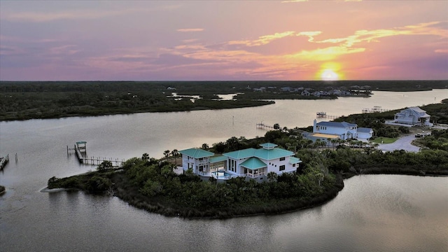 2590 Palm Ave, Flagler Beach, FL 32136 - aerial view at dusk of a water view
