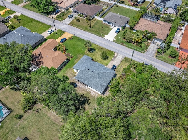 aerial view with a residential view