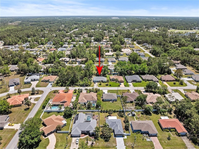 drone / aerial view featuring a residential view
