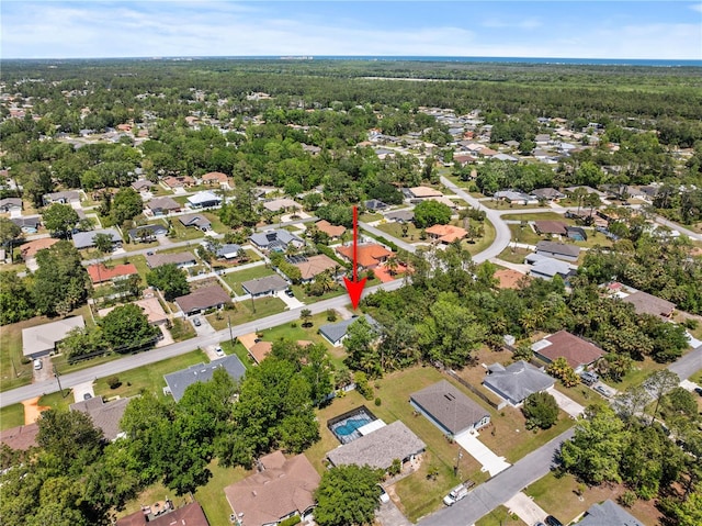 bird's eye view featuring a residential view