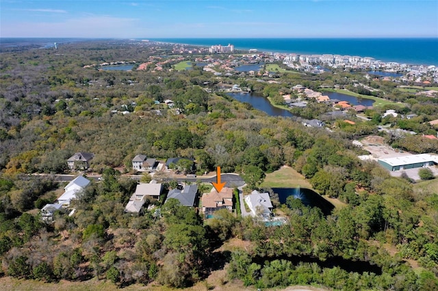 28 Cinnamon Grove Ln, Palm Coast, FL 32137 - birds eye view of property featuring a water view and a forest view