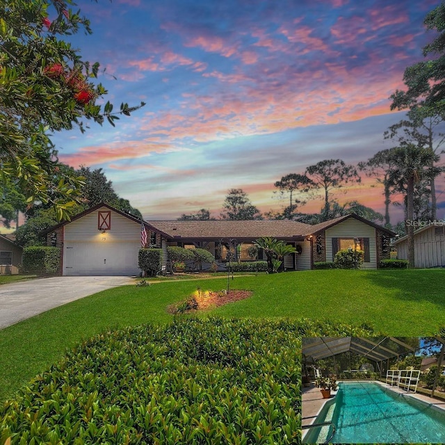 75 Knollwood Estates Dr, Ormond Beach, FL 32174 - single story home featuring a front yard, an attached garage, and concrete driveway