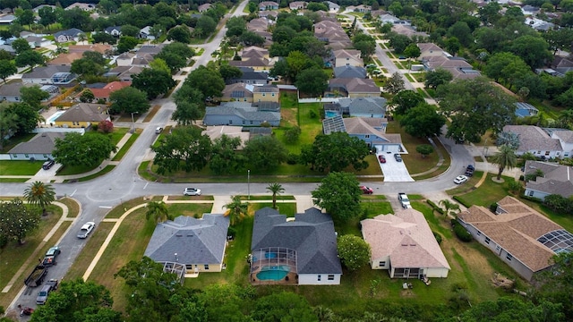 aerial view with a residential view