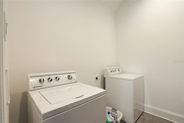 45 King Palm Ct, Ponte Vedra, FL 32081 - washroom with washer and dryer and dark wood-style floors