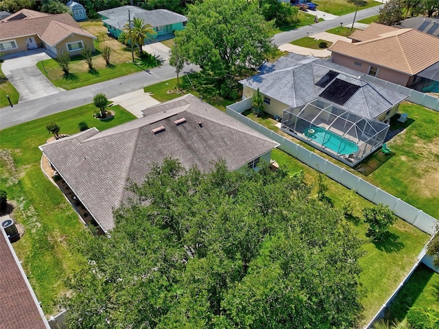 bird's eye view with a residential view