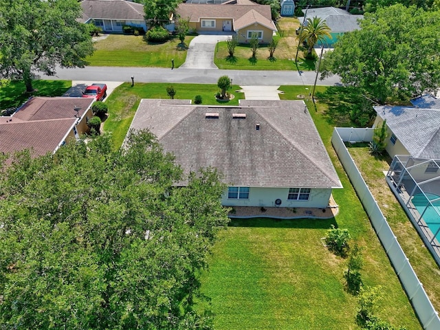 aerial view featuring a residential view