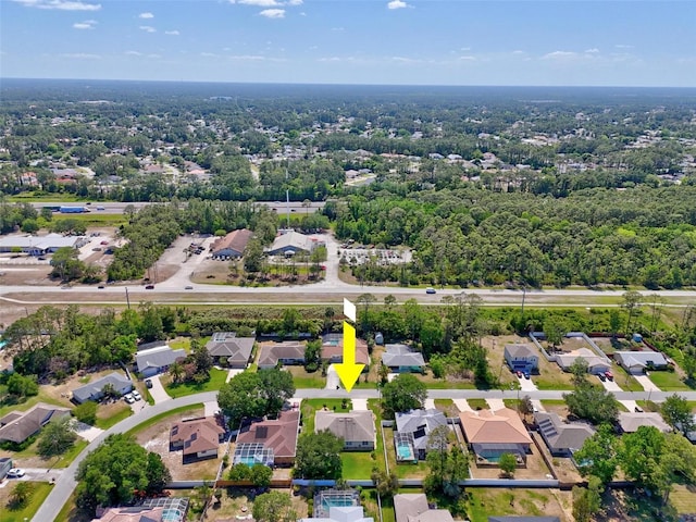 bird's eye view with a residential view