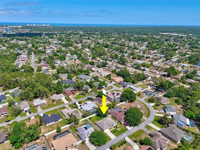 bird's eye view featuring a residential view