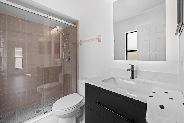 77 Freeport Ln, Palm Coast, FL 32137 - full bathroom with toilet, vanity, and a tile shower