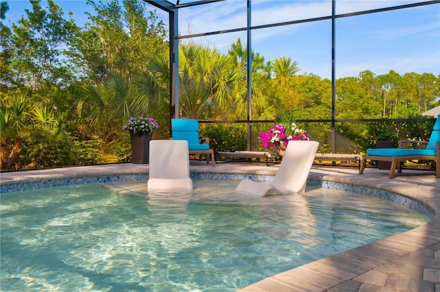 628 Mahogany Run, Palm Coast, FL 32137 - pool with a patio and a lanai