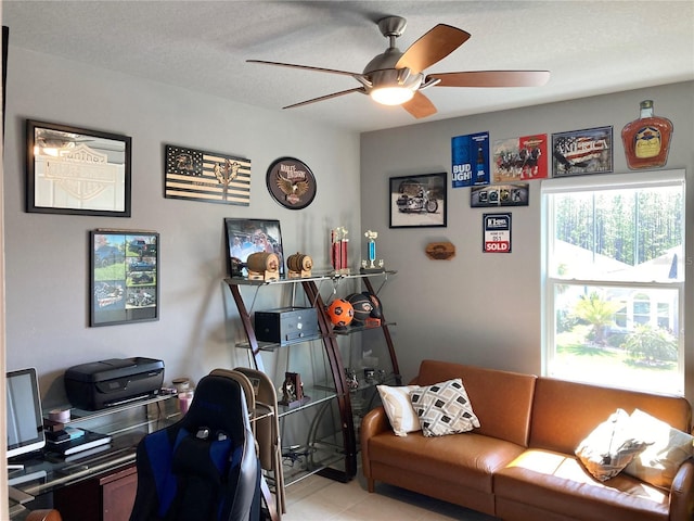 382 Aquamarine Way, Daytona Beach, FL 32124 - office area featuring ceiling fan
